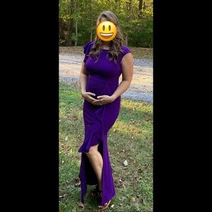GORGEOUS Purple Formal Maternity Maxi Dress